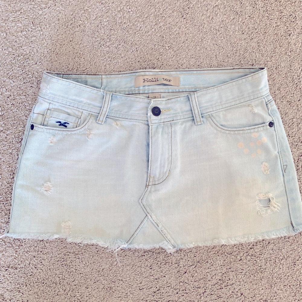 Distressed jean skirt from Hollister.